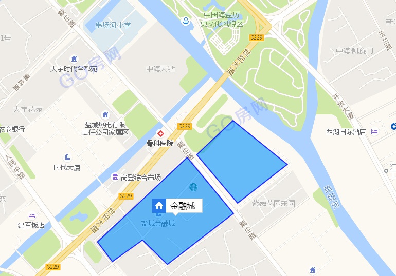 盐城串场河地图图片